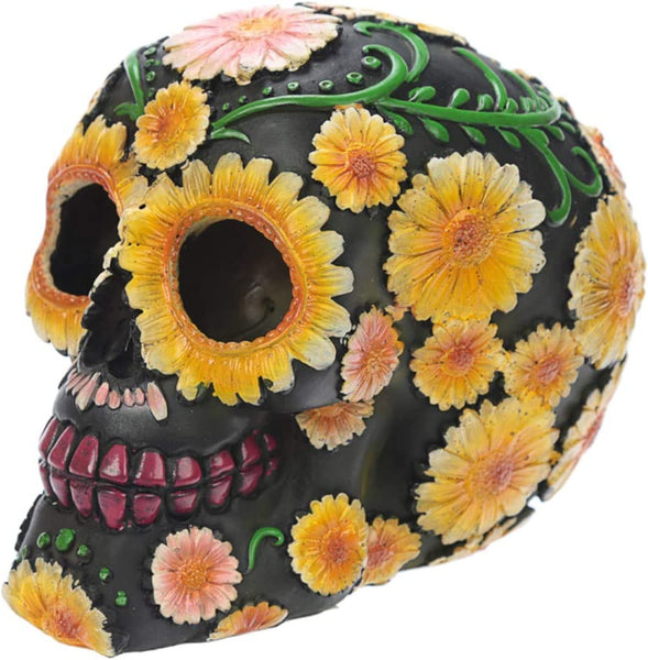 Puckator Day of The Dead Skull Decoration with Floral Pattern