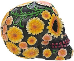 Puckator Day of The Dead Skull Decoration with Floral Pattern