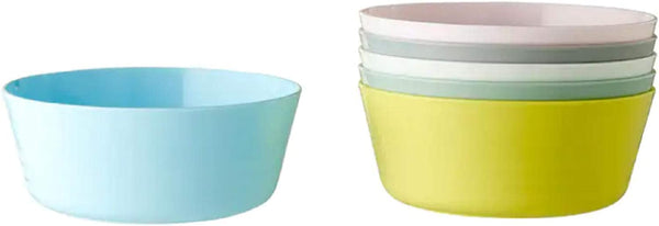 IKEA 204.613.78 Kalas Pack of 6 Plastic Bowl Dishes Multi Coloured Pastel