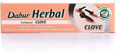 Dabur Herbal Toothpaste - Clove - 100ml Tubes - Fluoride Free (Pack of 3)