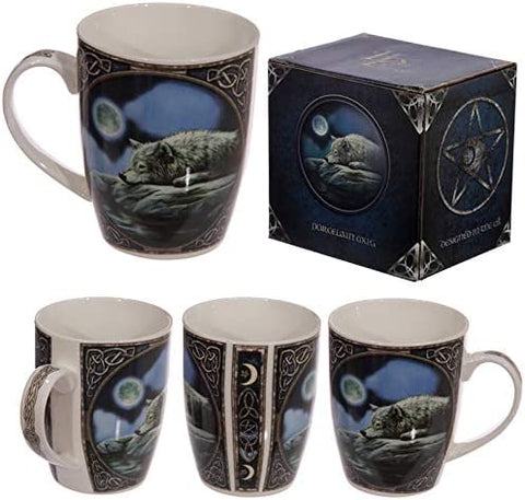 Puckator Lisa Parker Wolf Quiet Reflection Porcelain Mug