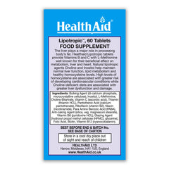 HealthAid Lipotropics with Vitamins B & C Tablets
