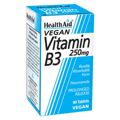 HealthAid Vitamin B3 (Niacinamide) 250mg Tablets - Prolonged Release