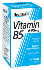 HealthAid Calcium Pantothenate (Vitamin B5) 690mg - Prolonged Release