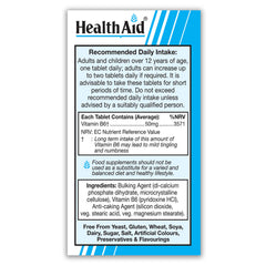 HealthAid Vitamin B6 (Pyridoxine HCl) 50mg Tablets