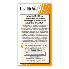 HealthAid Vitamin C 1000mg Chewable Tablets