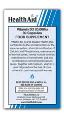 Vitamin D3 20,000iu Vegicaps