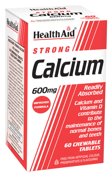 HealthAid Calcium 600mg – Chewable Tablets