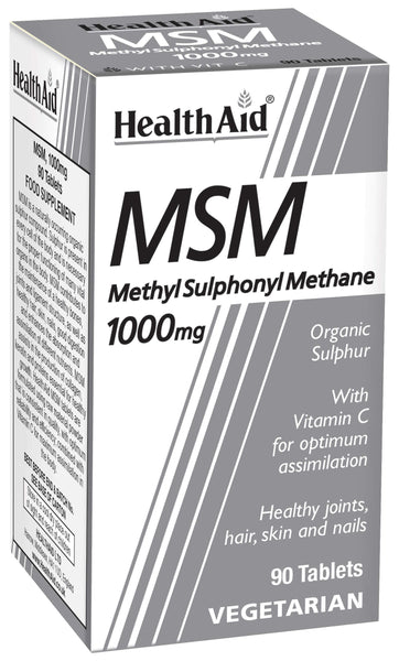 MSM 1000mg (MethylSulphonylMethane) Tablets