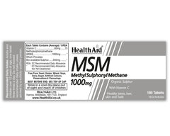 MSM 1000mg (MethylSulphonylMethane) Tablets