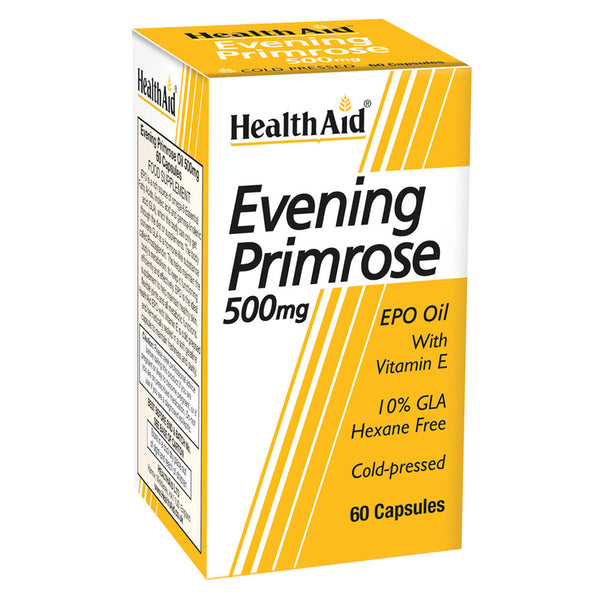 Evening Primrose Oil 500mg + Vitamin E Capsules