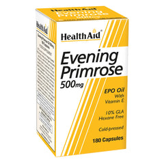 Evening Primrose Oil 500mg + Vitamin E Capsules