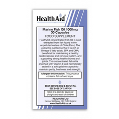 HealthAid Marine Fish Oil 1000mg Capsules