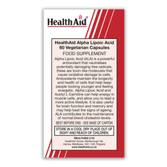 HealthAid Alpha Lipoic Acid 250mg Vegicaps