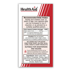 HealthAid Alpha Lipoic Acid 250mg Vegicaps