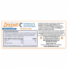 Zincovit®-C with Vitamin C Zinc and Propolis Chewable Lozenge