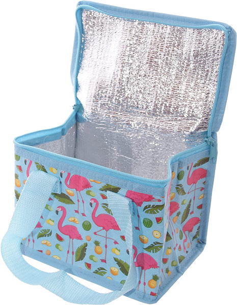 Puckator Flamingo Woven Cool Bag Lunch Bag Home Office School Travel Camping Picnic Height 16cm Width 20cm Depth 13cm
