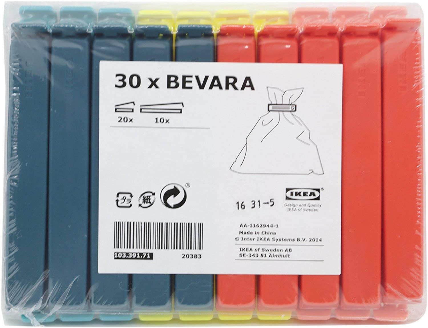 Ikea Bevara Sealing Clip Multicolor –