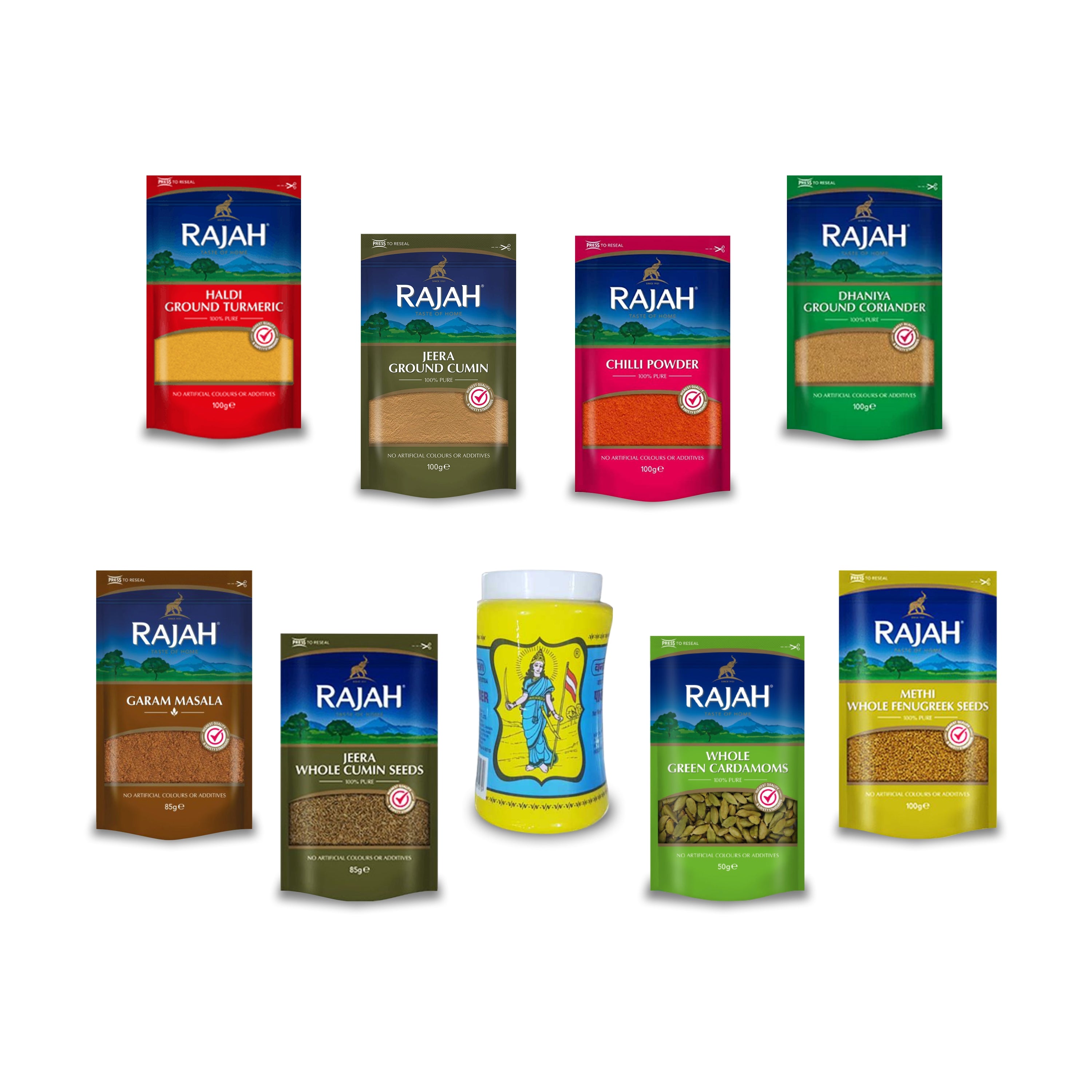 Rajah Spice SUPREME Combo of 9 Different Spices