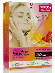 Hesh Natural Amla Multani Mati Neem Shikakai Brahmi Aritha Rose Ubtan Powder 100g