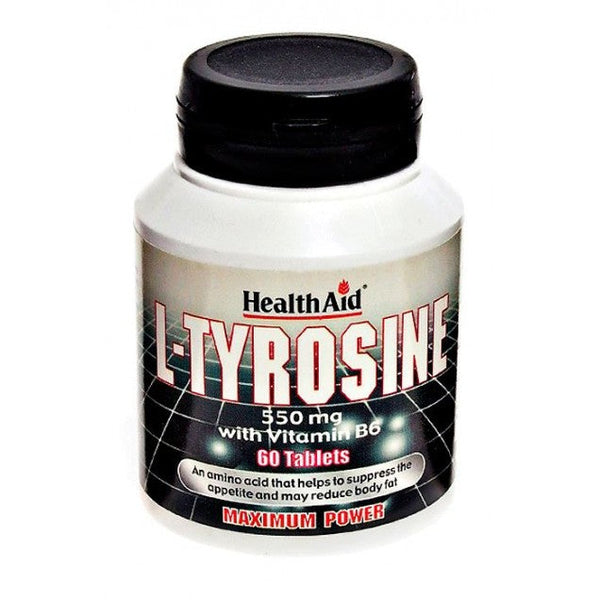 HealthAid L-Tyrosine 550mg + Vitamin B6 Tablets