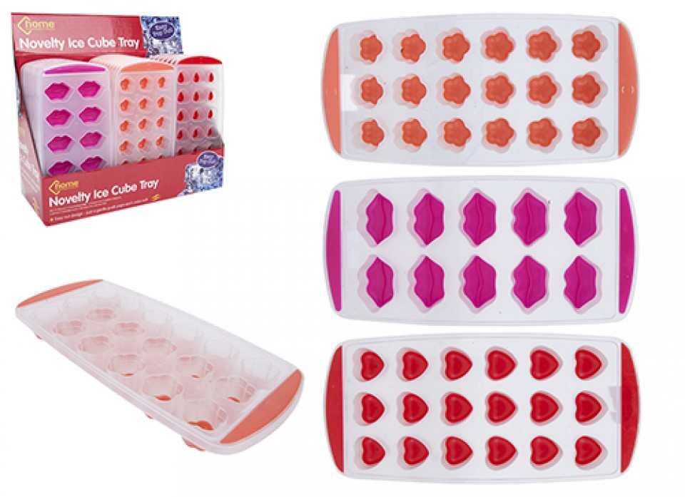 Ice Cube Tray Mould Easy Pop Out Lips Heart Flower Shapes Jelly Maker