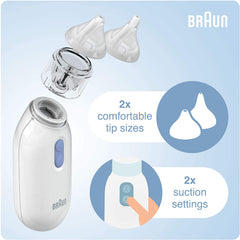 Braun Nasal Aspirator 1 Clear stuffy noses quickly & gently.