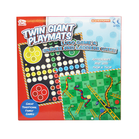 Twin Giant Playmate Ludo & Snakes and Ladders Game 74cm x 74cm